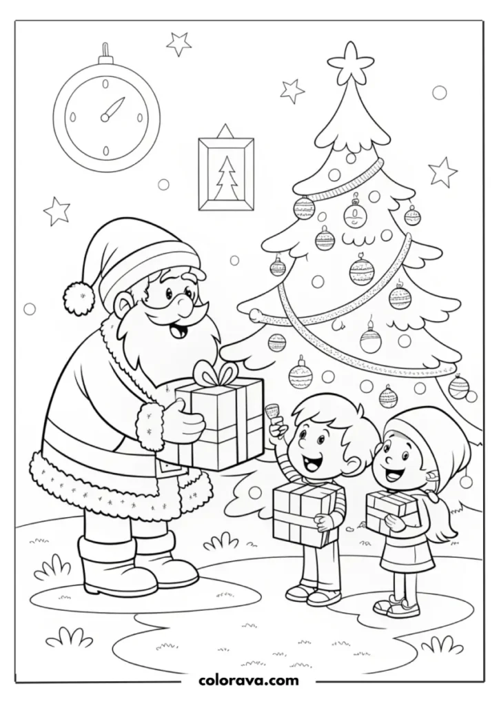 Santa Coloring Pages