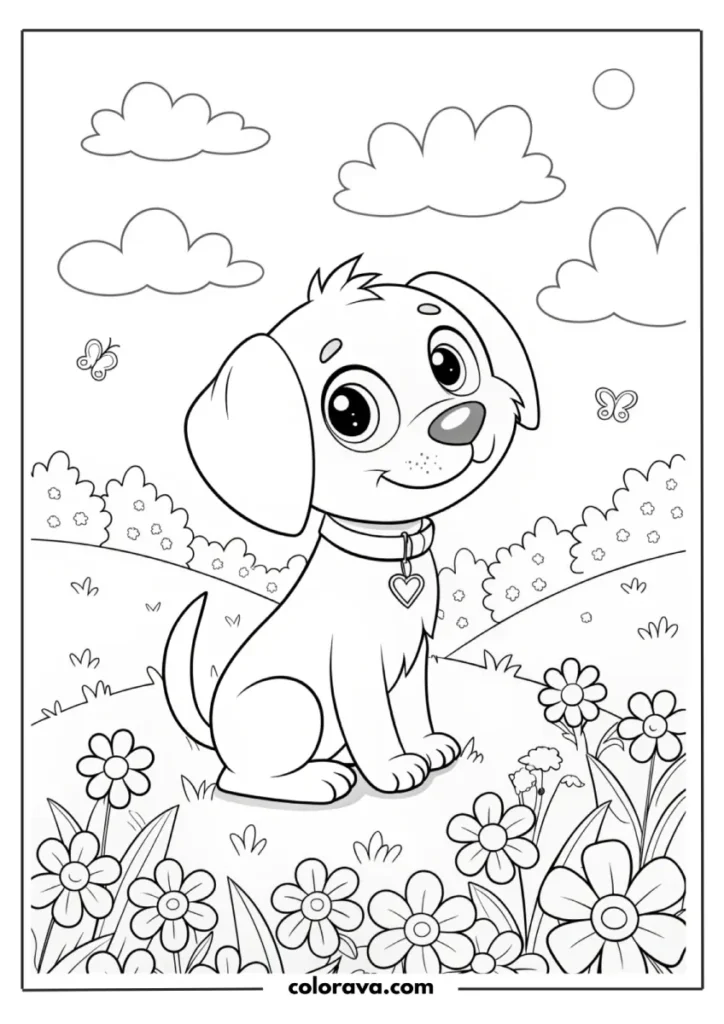 Cute Puppy Dog Coloring Pages