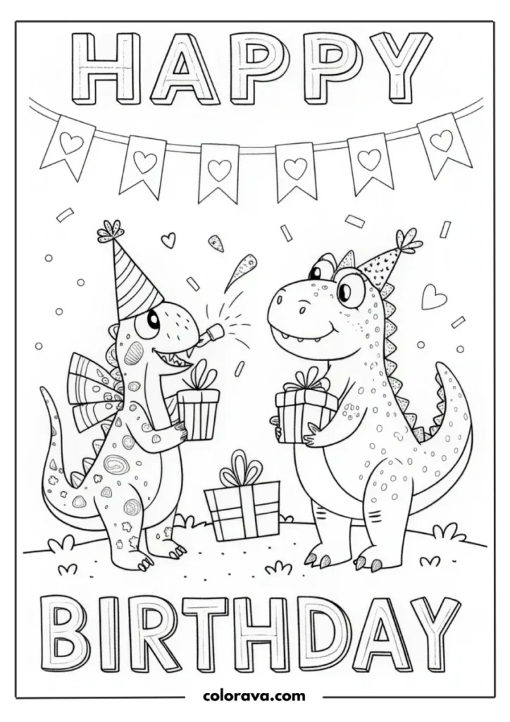 Happy Birthday Coloring Pages Happy Birthday Coloring Pages