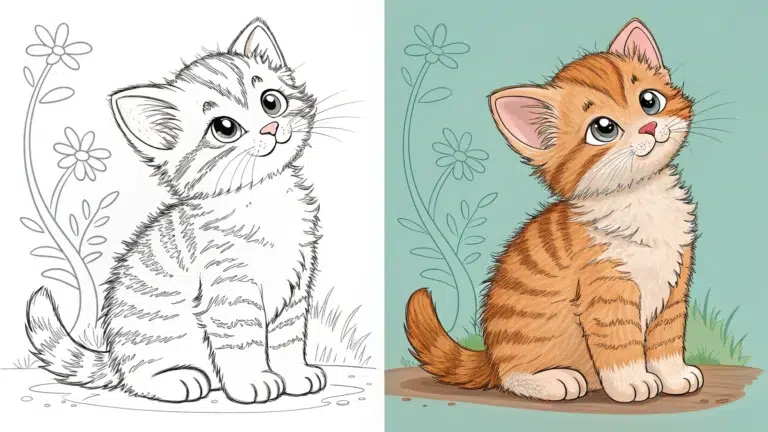 dragon coloring pages kitten coloring page