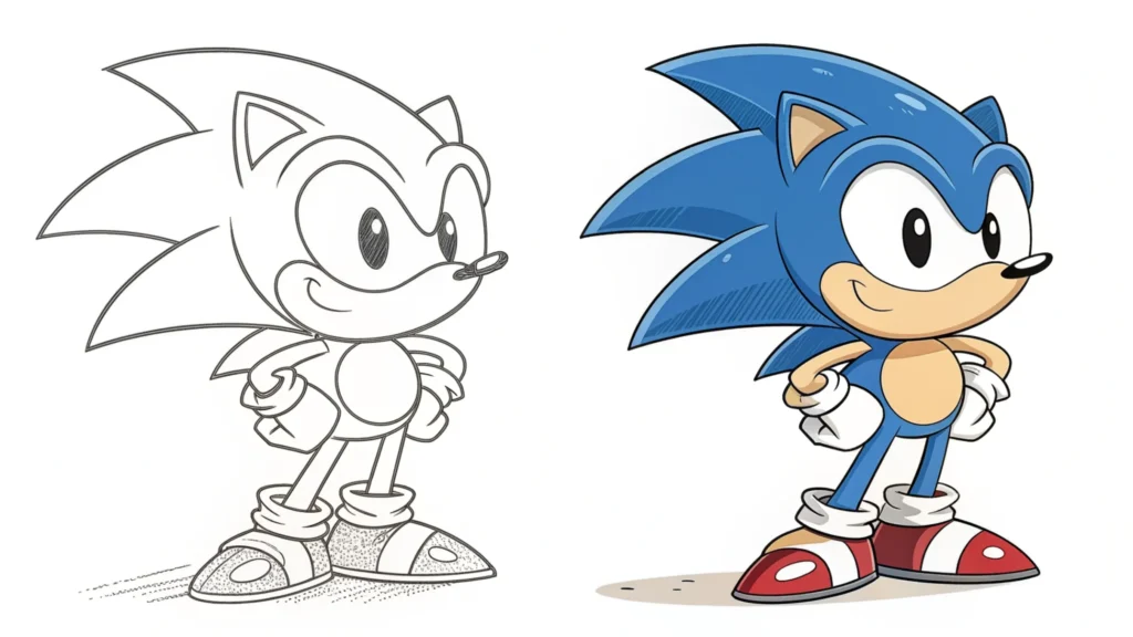 Sonic coloring page
