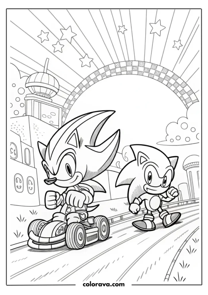 Sonic The Hedgehog Coloring Pages