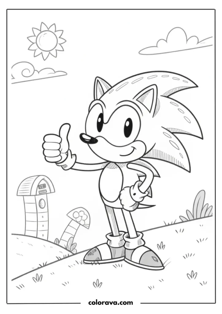 Sonic The Hedgehog Coloring Pages