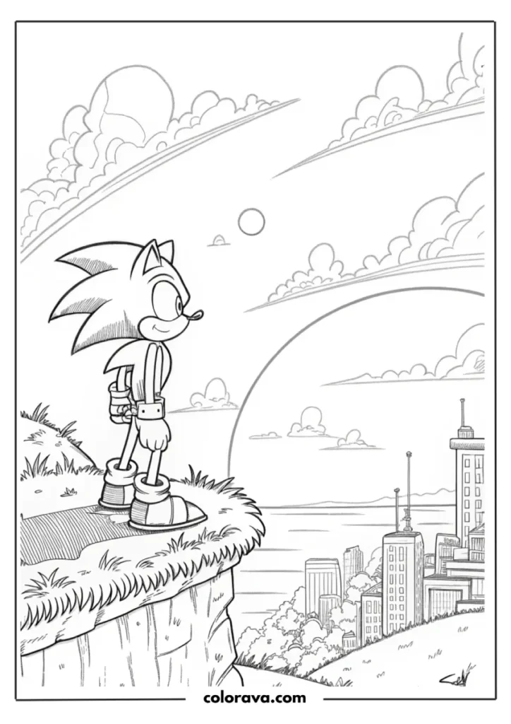 Sonic The Hedgehog Coloring Pages