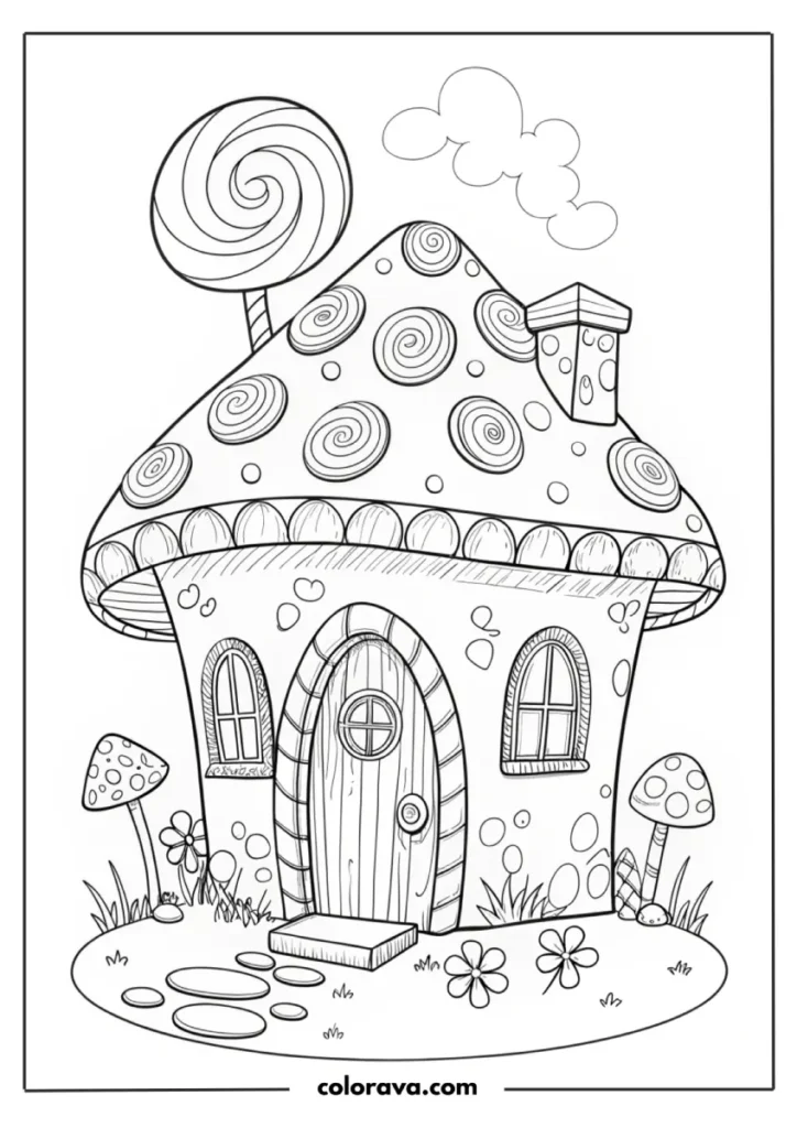  gingerbread house coloring pages