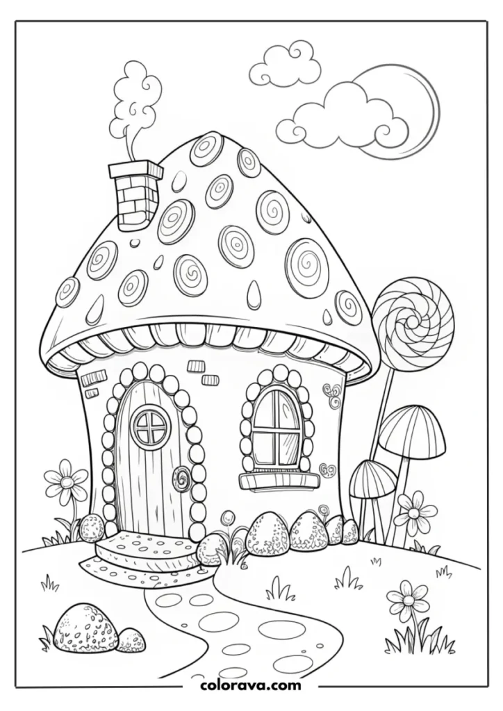  gingerbread house coloring pages