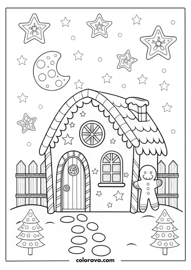  gingerbread house coloring pages
