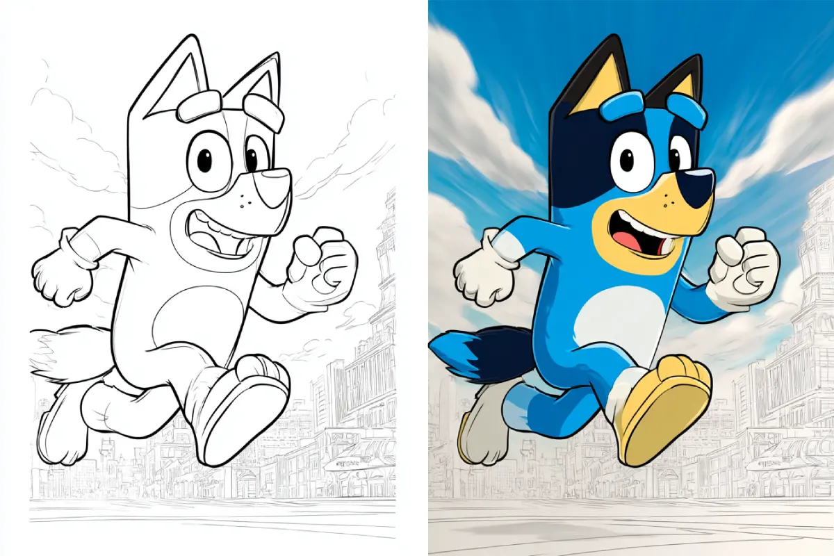 bluey coloring pages