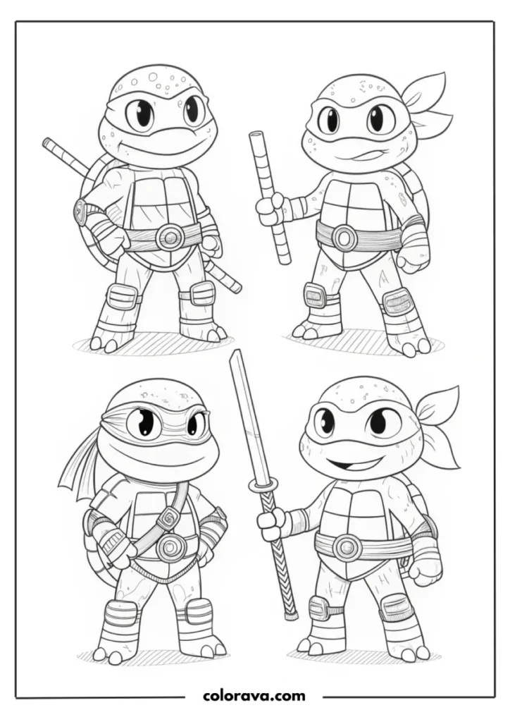 Ninja Turtles Coloring Pages