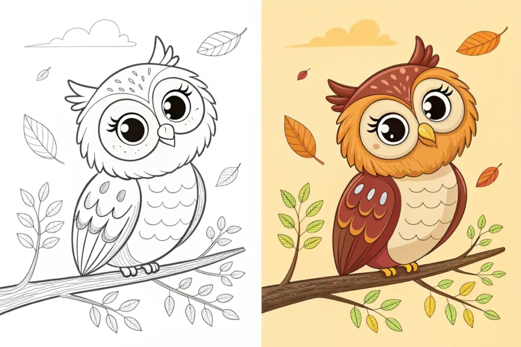 owl coloring page