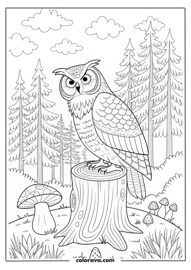 owl coloring pages