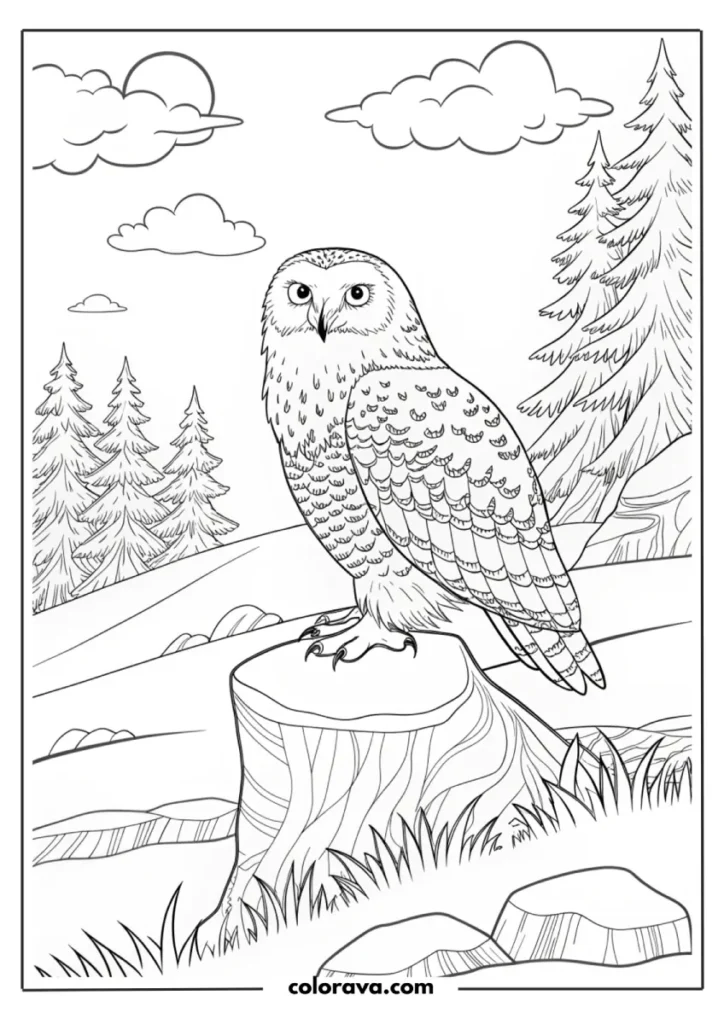 owl coloring pages