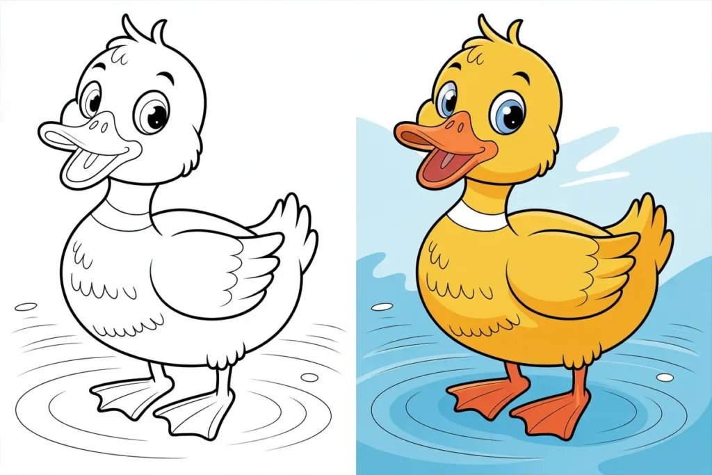 duck coloring page