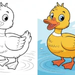 duck coloring page